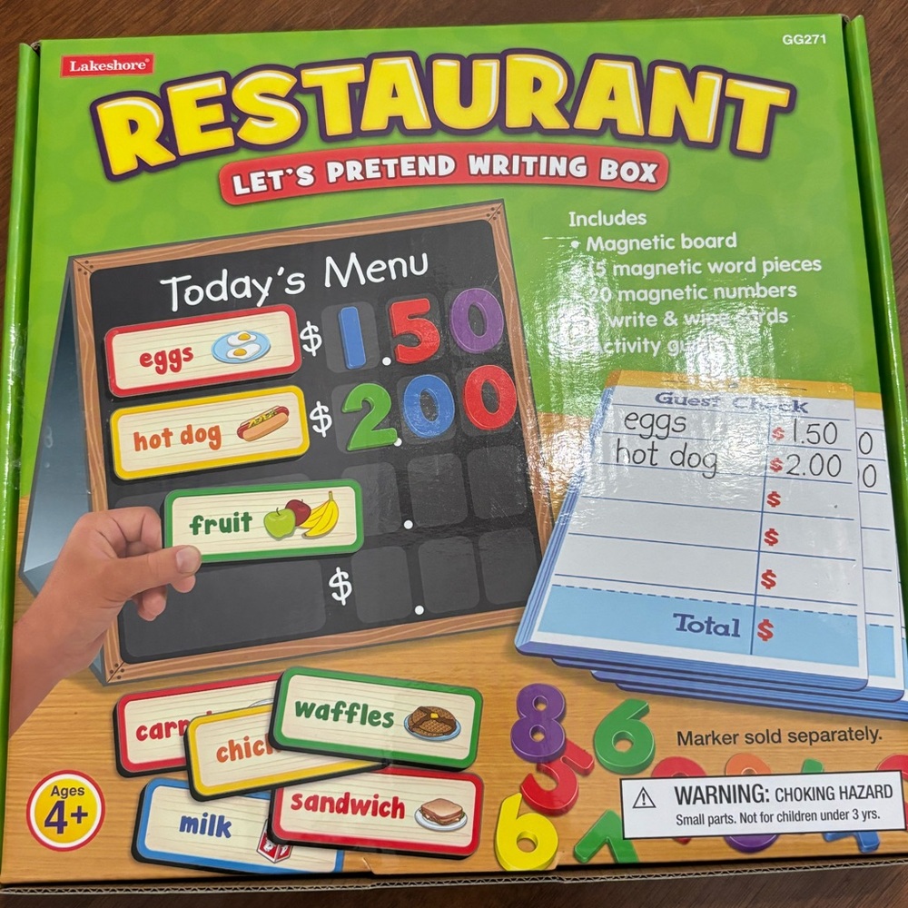 Lakeshore Learning - Restaurant Writing Box Pretend Play